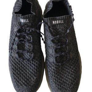 NOBULL Size 12.5 Mens Black Knit Athletic Shoes USA Grind Shoe Sneakers